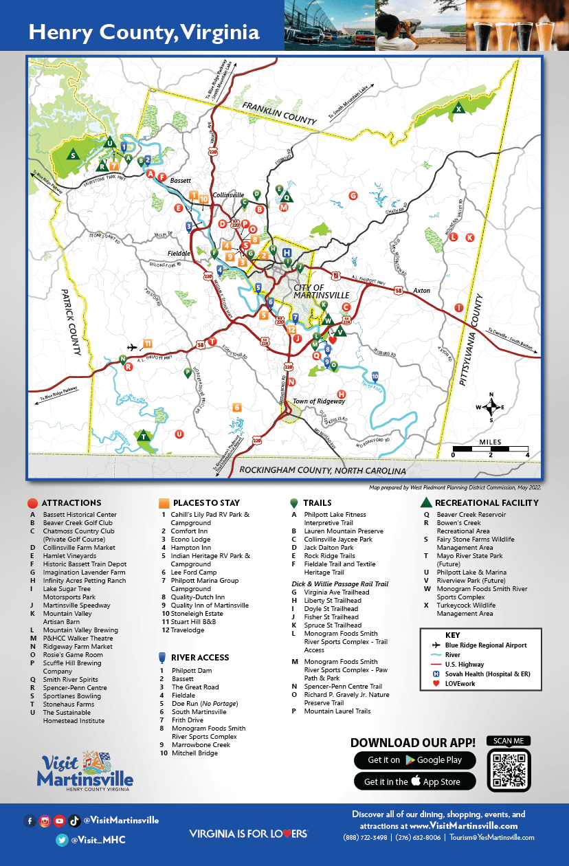 Area Maps Martinsville Tourism 